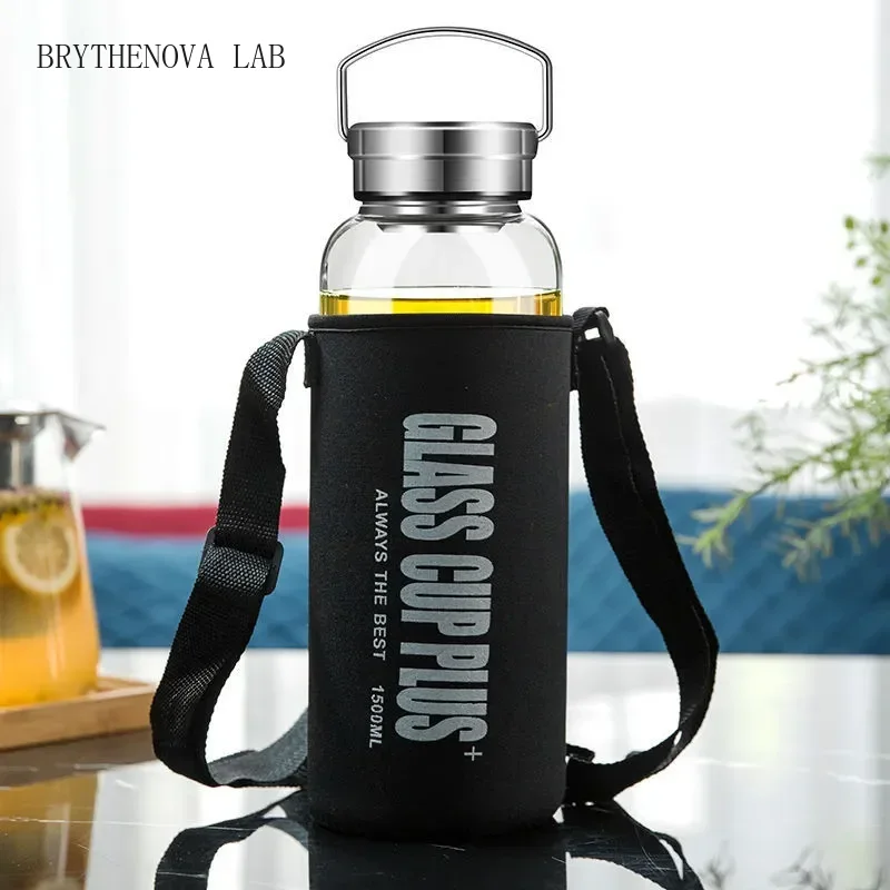 Botol Air Kaca 2L dengan Tali, - Outdoor Sport Glass Water Bottle ulasan dan harga