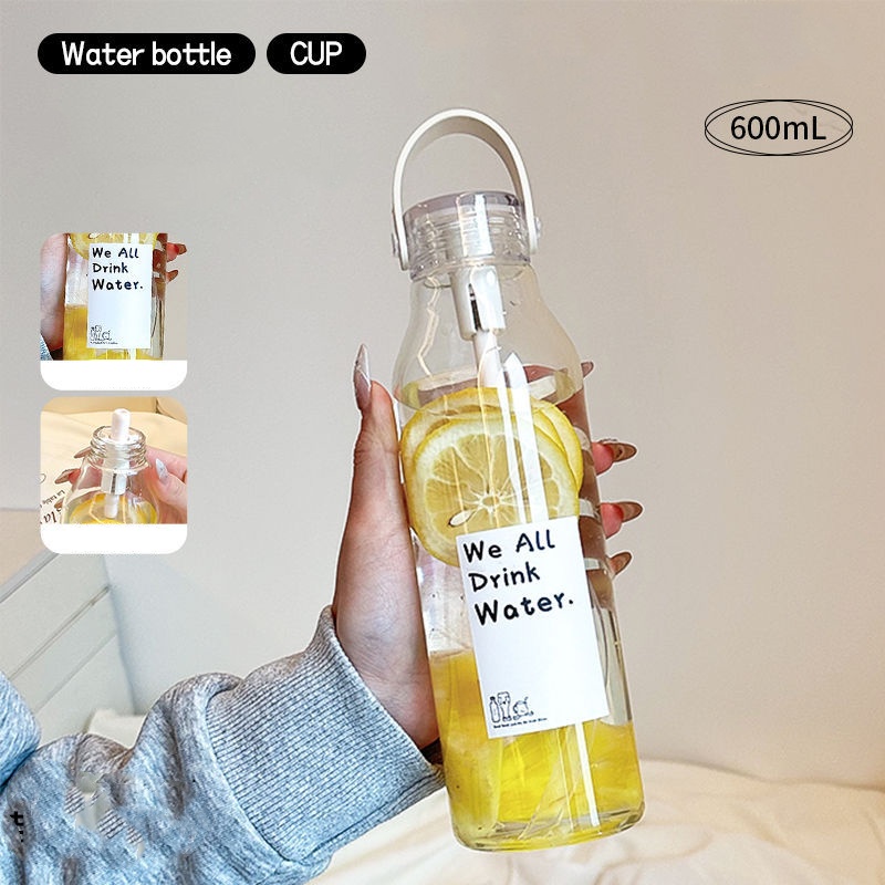 Botol Air Kaca Tebal 600ML den - Outdoor Sport Glass Water Bottle ulasan dan harga